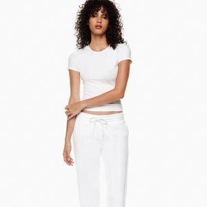 ARITZIA TNA White CAF Boyfriend Pants Size L